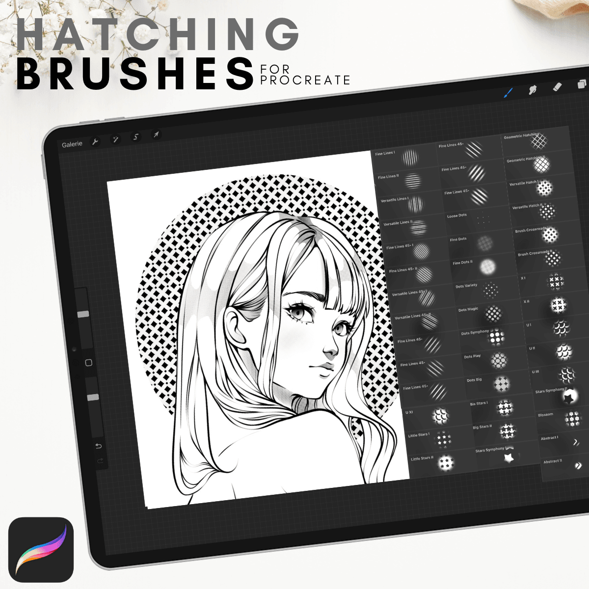 Procreate Brushes for perfect Hatching